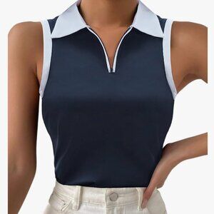 Zeagoo Womens V Neck Sleeveless Sports Top UPF 50+ Medium